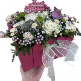 Превью Букет для мамы в ящике