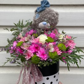 Превью Букет «‎Я тебя люблю»‎ с мягкой игрушкой